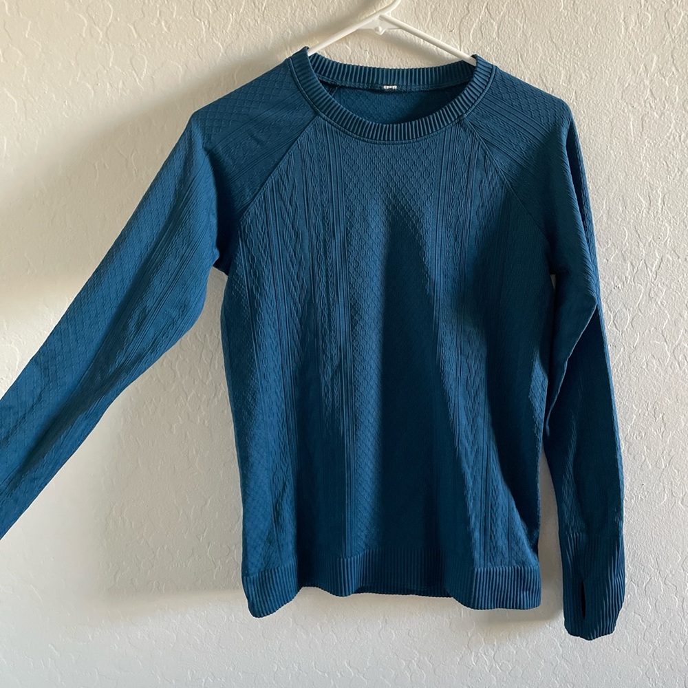 lululemon athletica Women's Crewneck Top in Teal